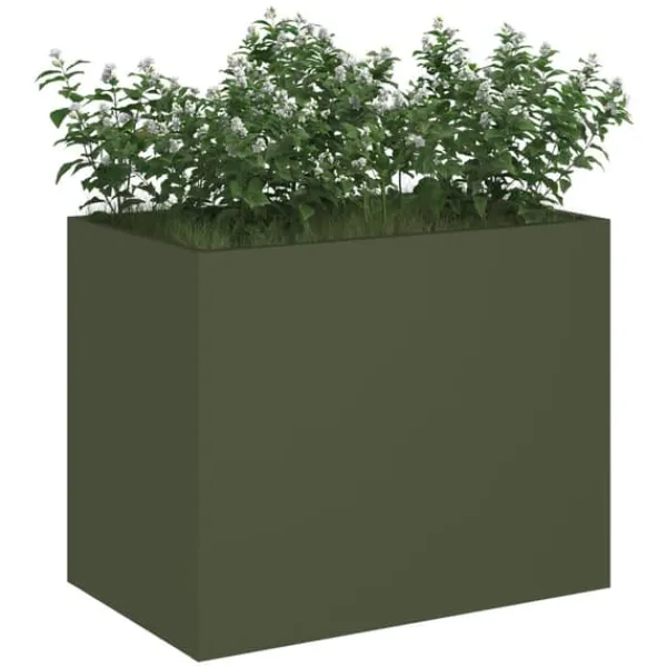 Krukker & Plantebeholdere^Have Blomsterkrukke i Olivengrøn - Industrielt Design | Størrelse: 50x32x40 cm