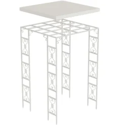 Clearance Have Pergola, Metal Konstruktions, Nem Montering,180x180x270cm, HVID Buer, Spalier, Lysthuse Uden Tag
