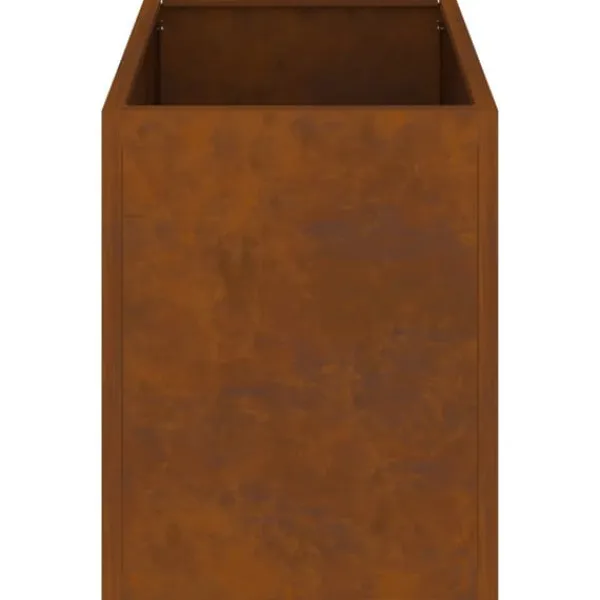 Krukker & Plantebeholdere^Haveblomsterkrukke i stål - Vejrbestandig | Størrelse: 50x32x40 cm | Farve: Brun