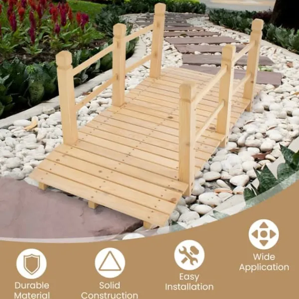 Hot Havebro, 150x67.5x54.5 cm, Naturtræ Havebroer