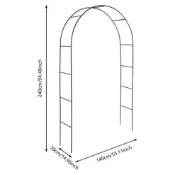 Buer, Spalier, Lysthuse Uden Tag^Havebue Espalier - Havebue Trellis - 4-Pak - Metal Jern - Til Klatreplanter - Bryllup & Udendørs - Sort