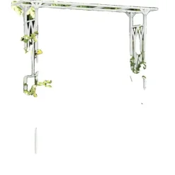 Buer, Spalier, Lysthuse Uden Tag^Havebue, Holdbar Metal Konstruktion, Nem Samling,HVID