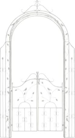 Buer, Spalier, Lysthuse Uden Tag^Havebue med gate - klatrehjælp - holdbart jerndesign