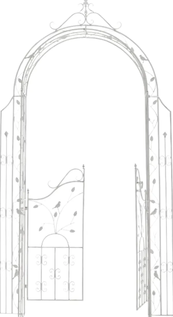 Buer, Spalier, Lysthuse Uden Tag^Havebue med gate - klatrehjælp - holdbart jerndesign