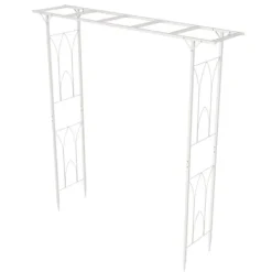 Buer, Spalier, Lysthuse Uden Tag^Havebue, Metal Jern, Nem Samling,81.1x16.1x81.8 tommer, HVID