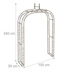 Best Havebue, Metal, 240x155x39 cm, Brun Buer, Spalier, Lysthuse Uden Tag