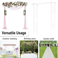 New Havebue Pergola - Metalspalier - PVC-belagt ramme - Ekstra robust til udendørs brug - Til klatreplanter og bryllup - Hvid Buer, Spalier, Lysthuse Uden Tag