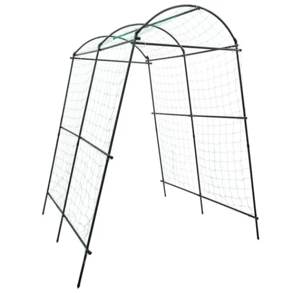 Clearance Havebue, Solid støtte til klatreplanter, Holdbar stål konstruktion,sort Buer, Spalier, Lysthuse Uden Tag