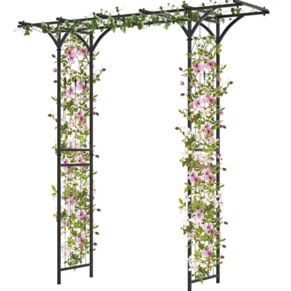 Clearance Havebue, 6,5x1,7x6,8 ft, Sort Buer, Spalier, Lysthuse Uden Tag