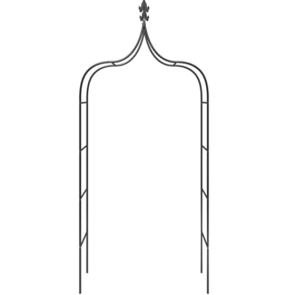 Clearance Havebuer 2 stk. - Romantisk havebue i pulverlakeret stål | Størrelse: 120x38x260 cm | Farve: Sort Buer, Spalier, Lysthuse Uden Tag