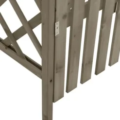 Clearance Havebuer, espalierer & pergolaer - Living pergola med låge 116x40x204 cm massivt grantræ grå Buer, Spalier, Lysthuse Uden Tag