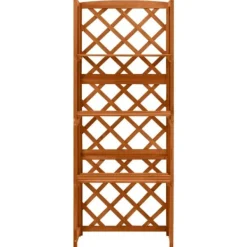 Discount Havebuer, espalierer & pergolaer - Living espalier med hylder 55x30x140 cm massivt grantræ Buer, Spalier, Lysthuse Uden Tag