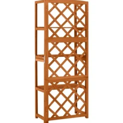 Discount Havebuer, espalierer & pergolaer - Living espalier med hylder 55x30x140 cm massivt grantræ Buer, Spalier, Lysthuse Uden Tag