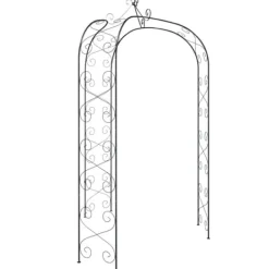 Buer, Spalier, Lysthuse Uden Tag^Havebuer, espalierer & pergolaer - Living havebue Ø180x255 cm stål sort