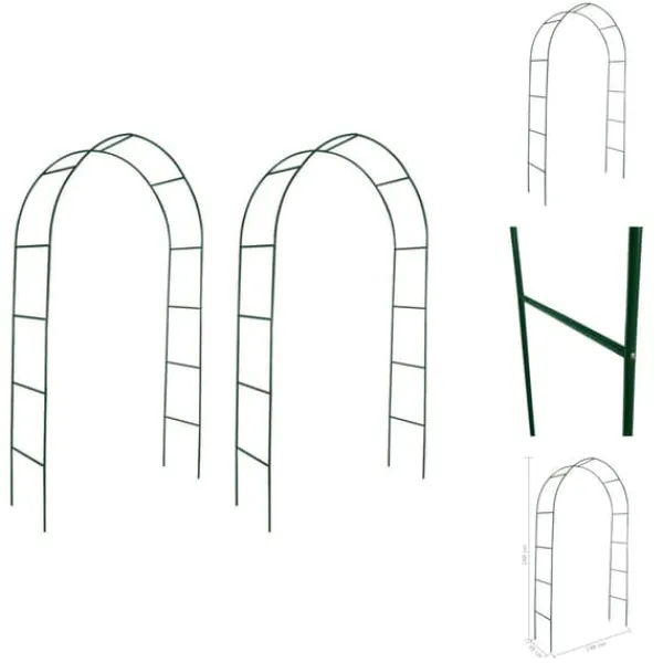 Buer, Spalier, Lysthuse Uden Tag^Havebuer, espalierer & pergolaer - Living rosenbue 2 stk. til klatreplanter