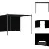 Buer, Spalier, Lysthuse Uden Tag^Havebuer, espalierer & pergolaer - Living pergola tilbagetrækkeligt tag 3x3 m antracitgrå