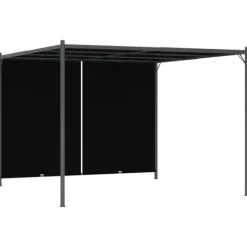 Buer, Spalier, Lysthuse Uden Tag^Havebuer, espalierer & pergolaer - Living pergola tilbagetrækkeligt tag 3x3 m antracitgrå