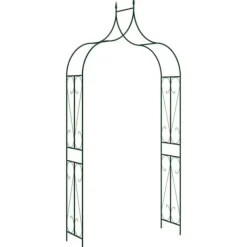 Best Havebuer, espalierer & pergolaer - Living havebue 120x38x258 cm jern mørkegrøn Buer, Spalier, Lysthuse Uden Tag