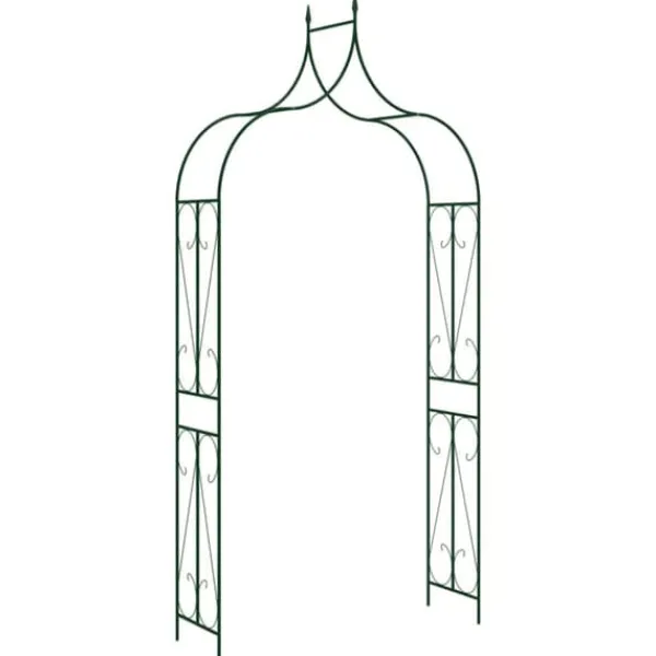Best Havebuer, espalierer & pergolaer - Living havebue 120x38x258 cm jern mørkegrøn Buer, Spalier, Lysthuse Uden Tag
