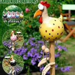Sale Havedekoration Keramik Kylling Hilde Dekoration Dyrefigur Ornament til Hjem Dekorativt Håndværk Havedekorationer