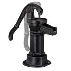 Havedekorationer^Havefigur, Dekorativ støbejernspumpe, 22.5x13.5x10.5 cm, Sort