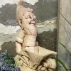Havedekorationer^Havefigur dværg med trillebør håndlavet af beton