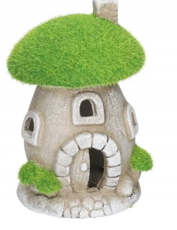 Clearance HAVEFIGUR HUS SVAMP KERAMISK LED Havedekorationer