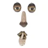 Sale Havefigur, Hviskende Træansigt, Polyresin, Beige Havedekorationer