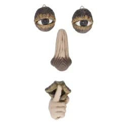 Sale Havefigur, Hviskende Træansigt, Polyresin, Beige Havedekorationer