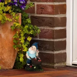 Havedekorationer^Havefigur Nisse, 14,5x10,5x7 cm, Flerfarvet