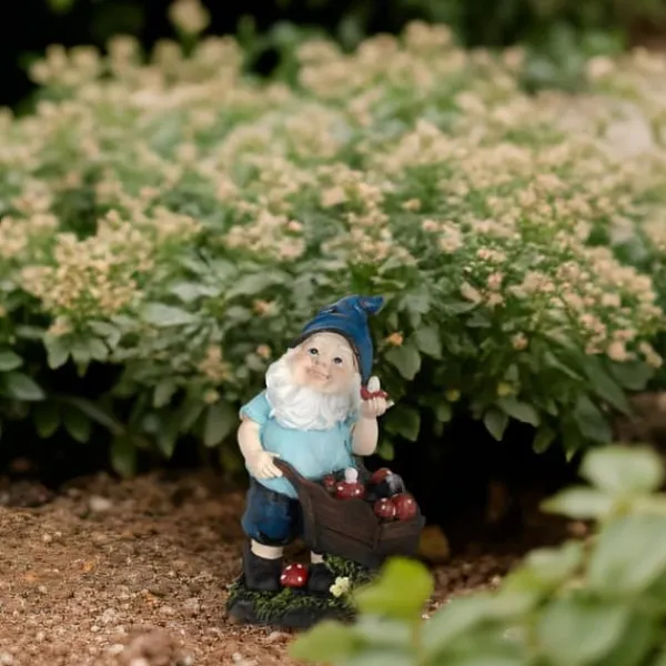 Havedekorationer^Havefigur Nisse, 14,5x10,5x7 cm, Flerfarvet