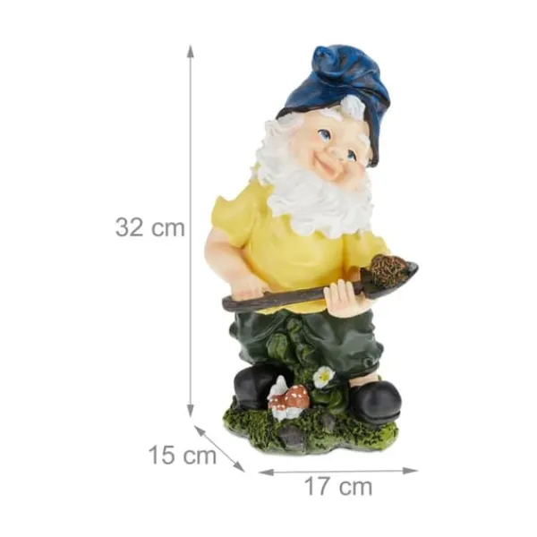 Havedekorationer^Havefigur, 32x17x15 cm, Flerfarvet