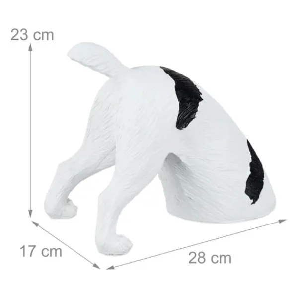 Discount Havefigur, 23x28x17 cm, Hvid, Sort Havedekorationer