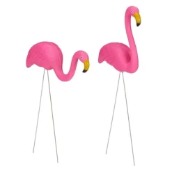 Havefigur-sæt, Flamingo, 70x31,5x7,5 cm, Pink Havedekorationer