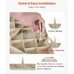 Best Havefliser, 39,5x39,5x2,6 cm, Beige, Plast Havedekorationer