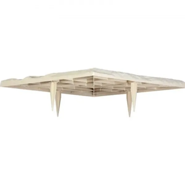 Havedekorationer^Havefliser, 39,5x39,5x2,6 cm, Beige, Plast