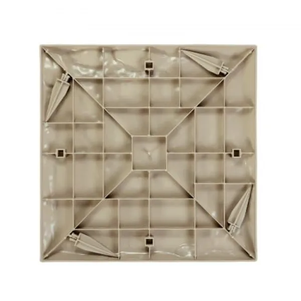 Havedekorationer^Havefliser, 39,5x39,5x2,6 cm, Beige, Plast