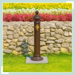 Springvand & Damme^Havefontæne, 87x20,5x24 cm, Guld
