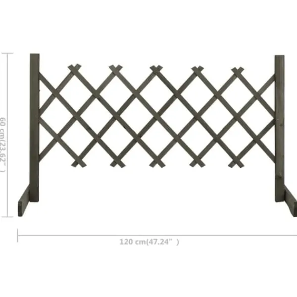 Buer, Spalier, Lysthuse Uden Tag^Havehegn - Living espalier til haven 120x60 cm massivt fyrretræ grå