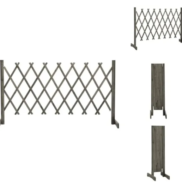Buer, Spalier, Lysthuse Uden Tag^Havehegn - Living espalier til haven 150x80 cm massivt fyrretræ grå