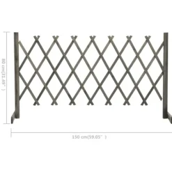 Buer, Spalier, Lysthuse Uden Tag^Havehegn - Living espalier til haven 150x80 cm massivt fyrretræ grå