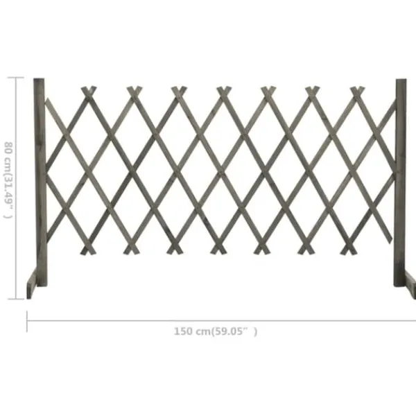 Buer, Spalier, Lysthuse Uden Tag^Havehegn - Living espalier til haven 150x80 cm massivt fyrretræ grå