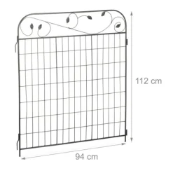Buer, Spalier, Lysthuse Uden Tag^Havehegn, 140x94x1 cm, Sort