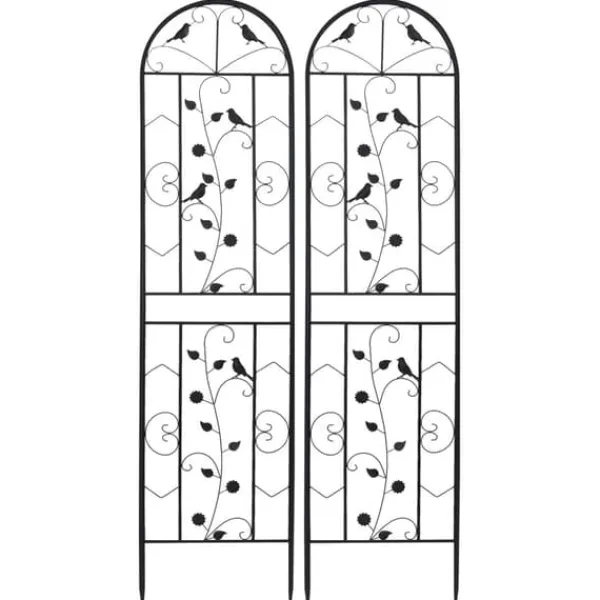 Havehegnen Espalierhegn, Metal Konstruktion, Anti-Rust Belægning, Sort Krukker & Plantebeholdere