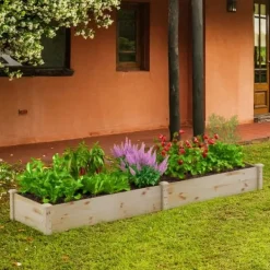 Best Havekøkkenbed, 240x60x25 cm, Naturfarvet Plantningsbænke