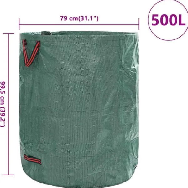 Discount Havematerialeposer 12 stk - Runde affaldsposer til havearbejde | Farve: Grøn | Størrelse: 79 x 79 x 99.5 cm Havekurve