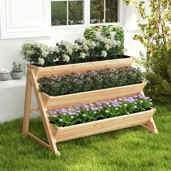 Clearance Havemodul, 46x30x32 cm, Natur Plantningsbænke