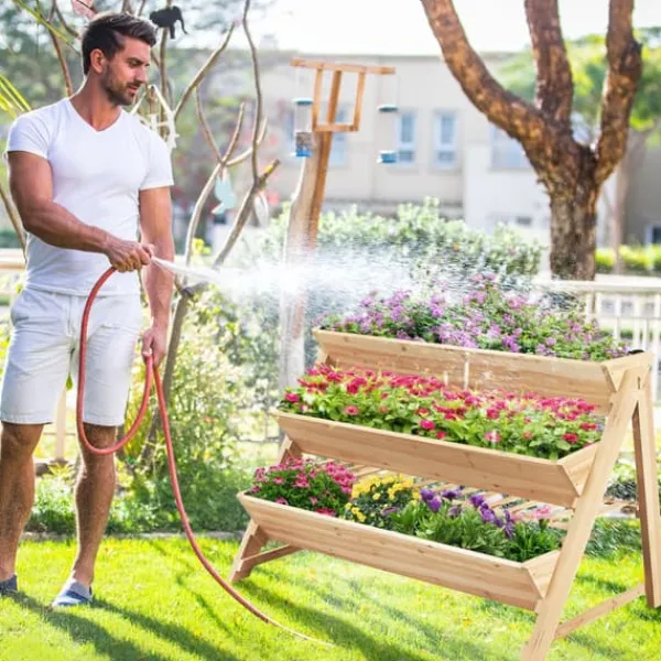 Clearance Havemodul, 46x30x32 cm, Natur Plantningsbænke