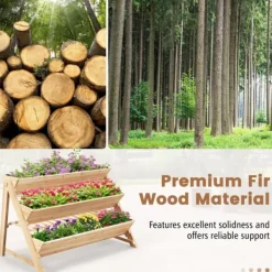 Clearance Havemodul, 46x30x32 cm, Natur Plantningsbænke