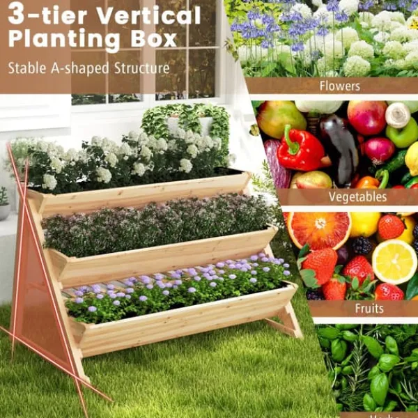 Clearance Havemodul, 46x30x32 cm, Natur Plantningsbænke